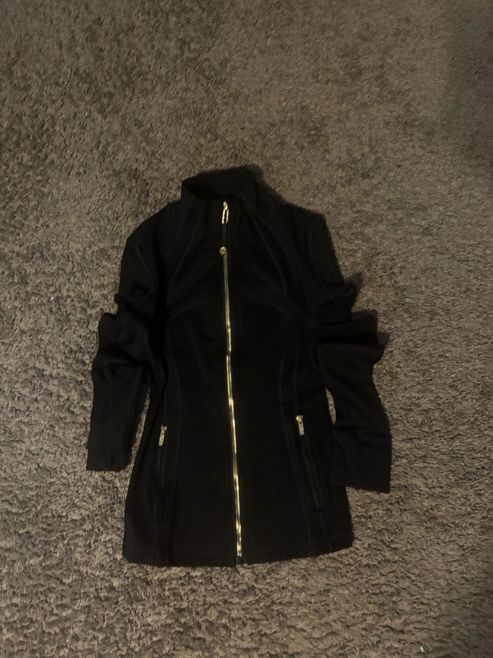 lululemon athletica Black Utility Jacket with Gold Zipper